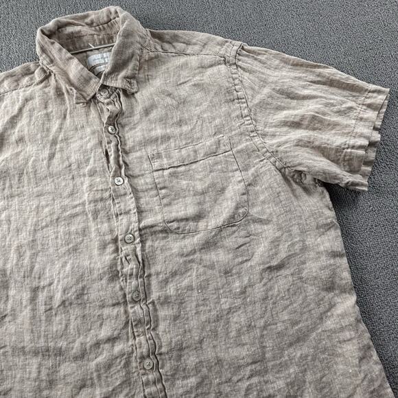 Porter And Ash Shirt Adult Extra Large Brown Button Up Short Sleeve Casual Men's - Picture 4 of 14